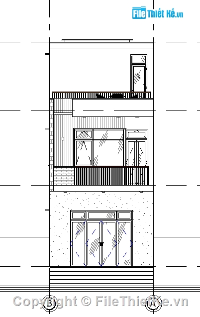 nhà 5 x 14m,nhà 1 tầng,thiết kế nhà,nhà phố kích thước 5x14m